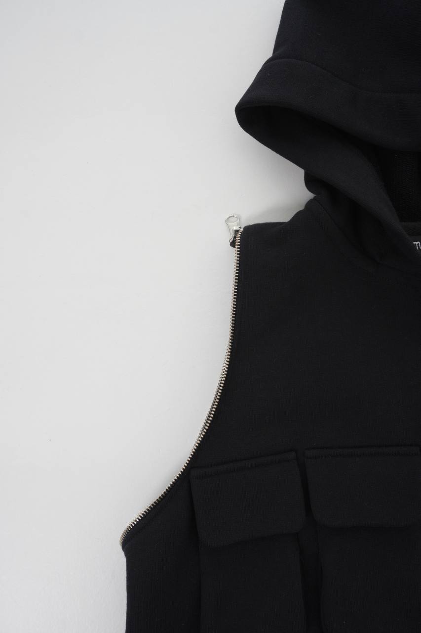 Multi Pocket transformer Zip Hoodie