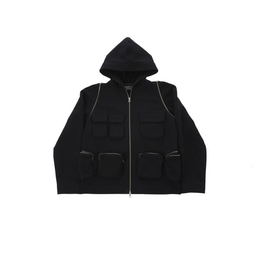 Multi Pocket transformer Zip Hoodie